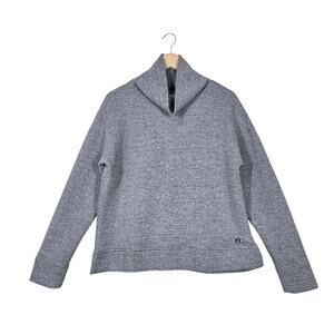 The American OutdoorsWoman Mock Neck Turtleneck Knit Top S Gray Camping Hiking